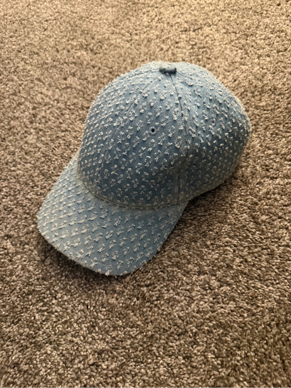 Rag & Bone Light Blue Textured Baseball Cap
